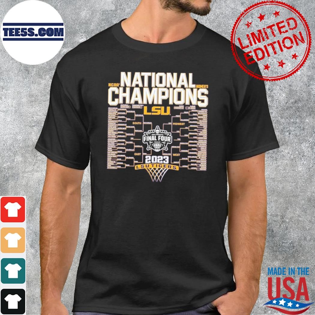 2023 NCAA Women’s Basketball National Champions Focus Bracket T-Shirt