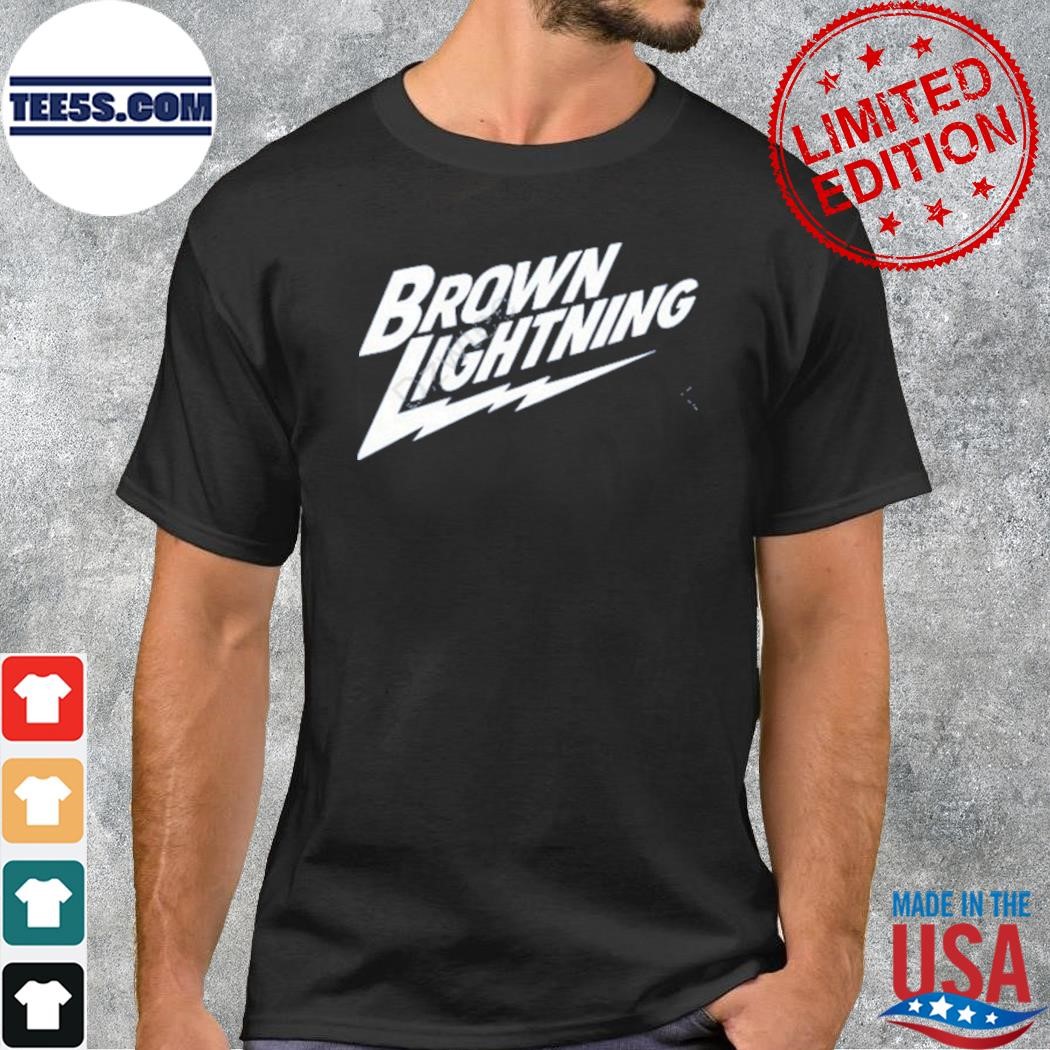 Brown lightning shirt