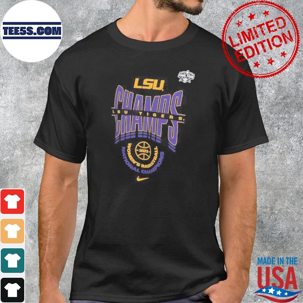 LSU Tigers Nike 2023 NCAA Women’s Basketball National Champions Locker Room T-Shirt