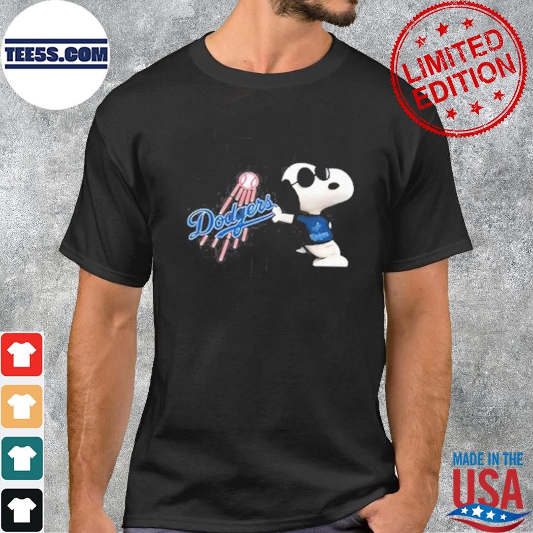 Los Angeles Dodgers Snoopy Sun Glasses Proud Fan Shirt T-Shirt