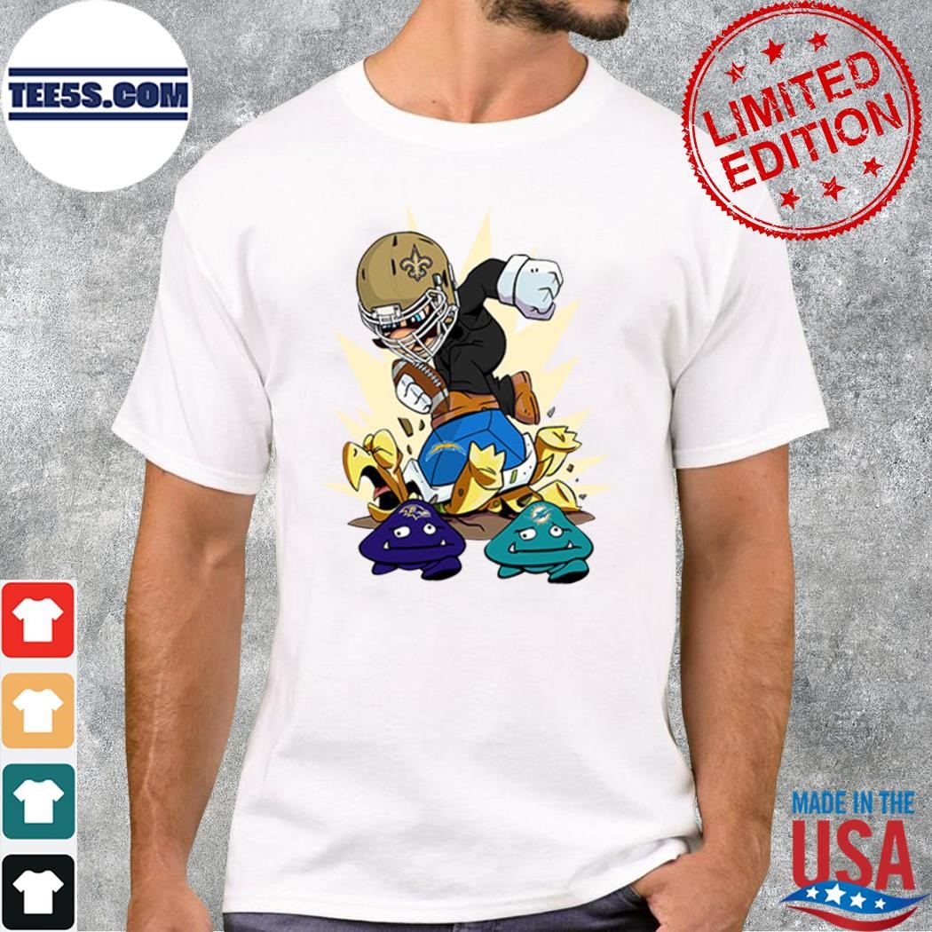 Mario player new orleans saints hug rugby los angeles chargers shirt