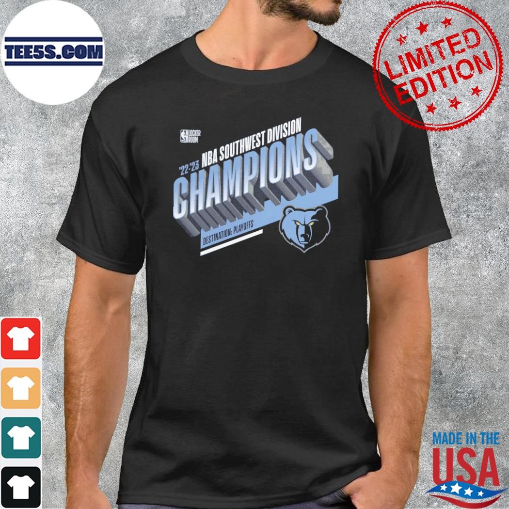 Memphis Grizzlies Branded 2023 Southwest Division Champions Locker Room T-Shirt