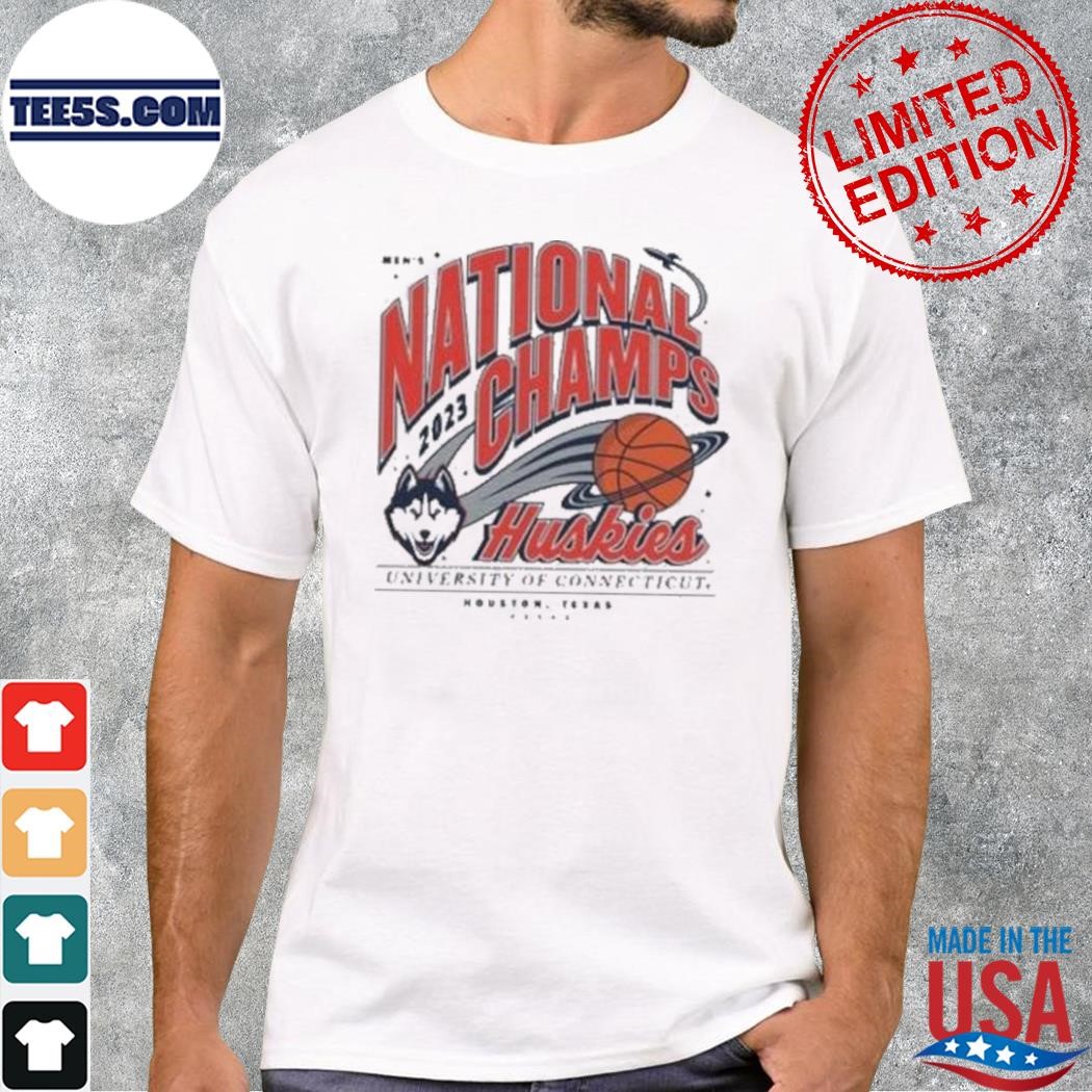 Men’S National Champs 2023 Uconn Huskies University Of Connecticut Houston Texas 2023 Shirt