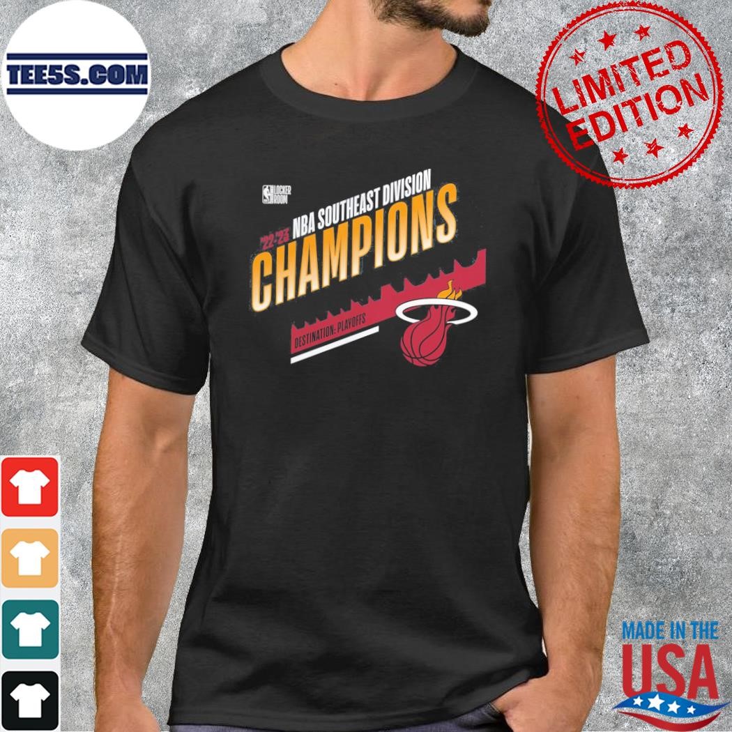 Miami Heat Branded 2023 Southeast Division Champions Locker Room T-Shirt