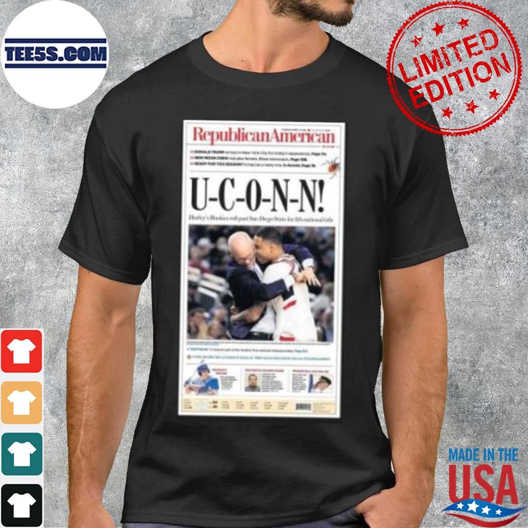 Republican American uconn huskies ncaa champions 2023 poster shirt