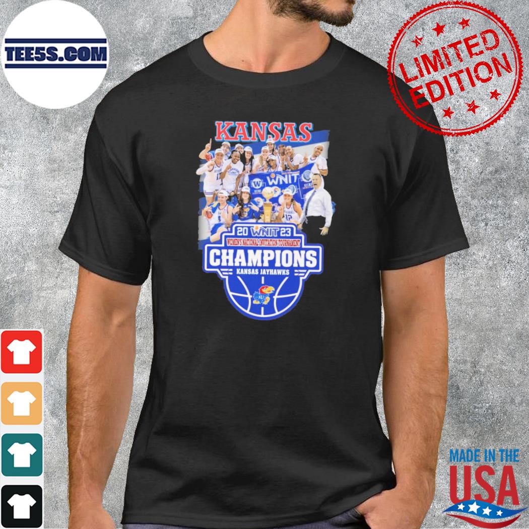 Kansas jayhawks 2023 women's national invitation tournament champions shirt