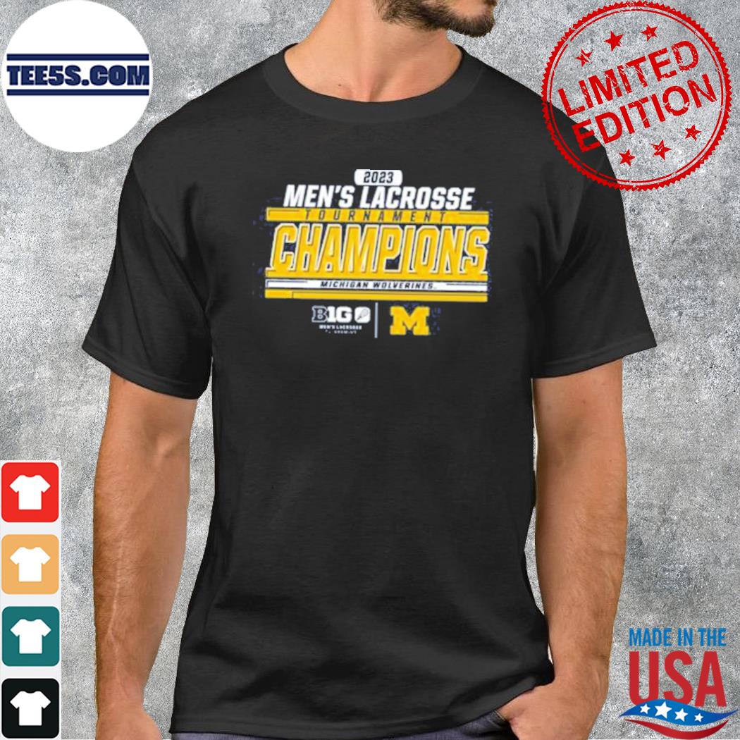 2023 big ten men's lacrosse tournament champions tee shirt