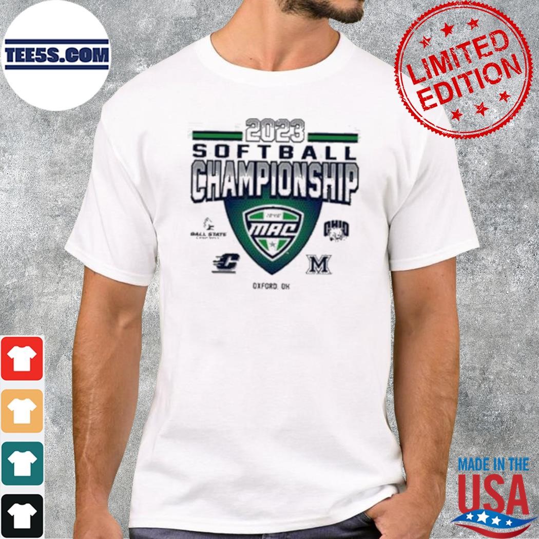 2023 mac softball championship top 5 logo teams shirt
