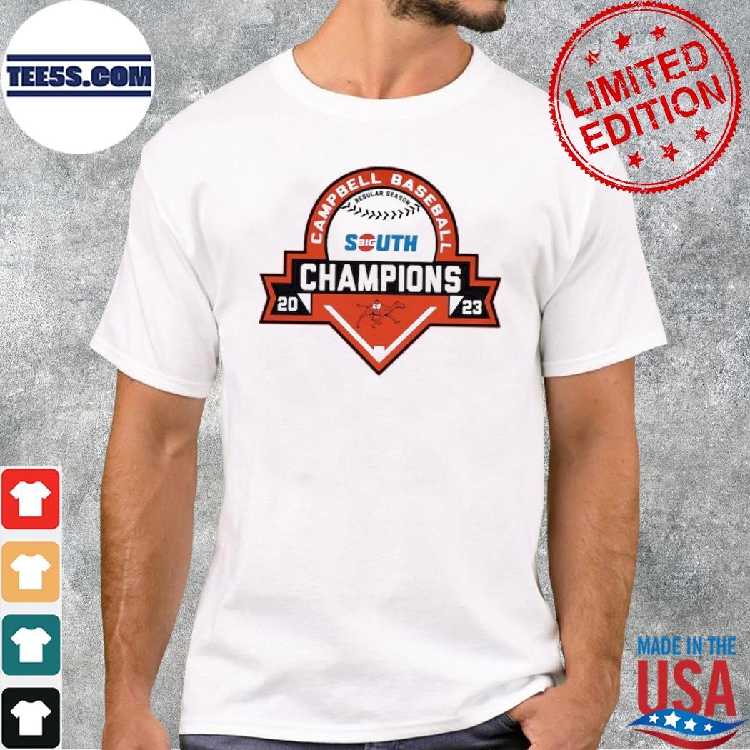 Campbell fighting camels 2023 big south baseball regular season champions t-shirt