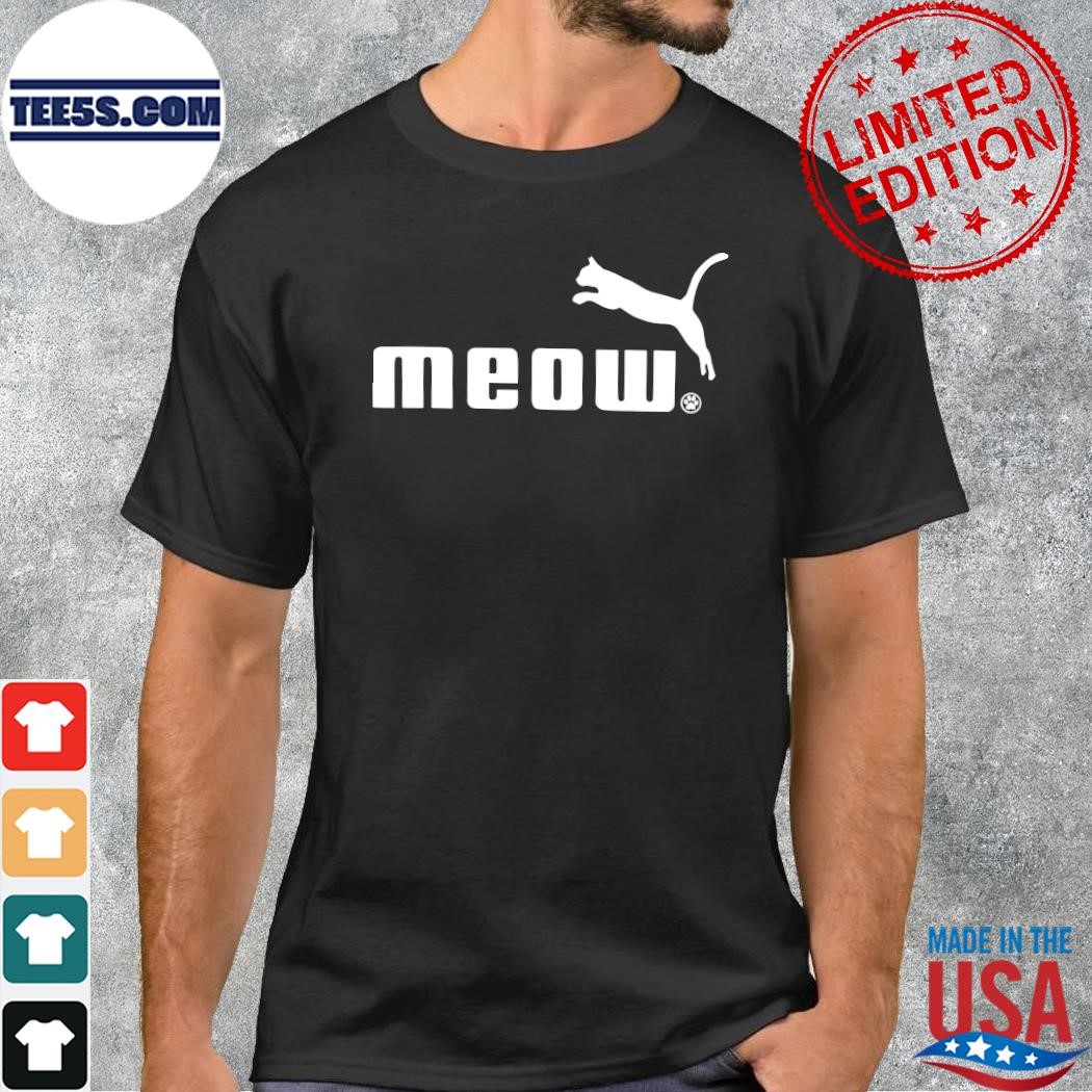 Design Cat meows logo shirt