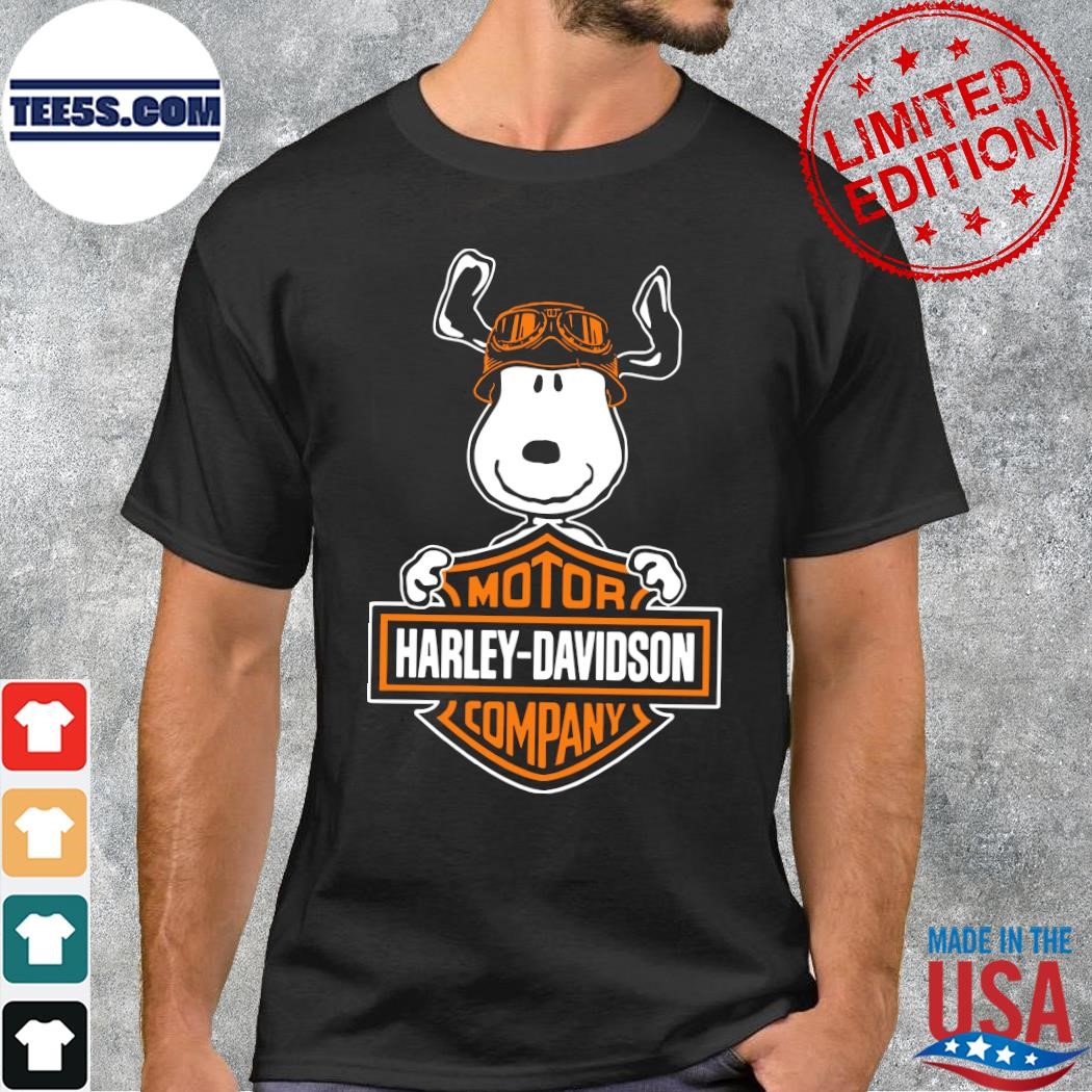 Design Snoopy hug Motor Harley Davidson Cycles Logo shirt