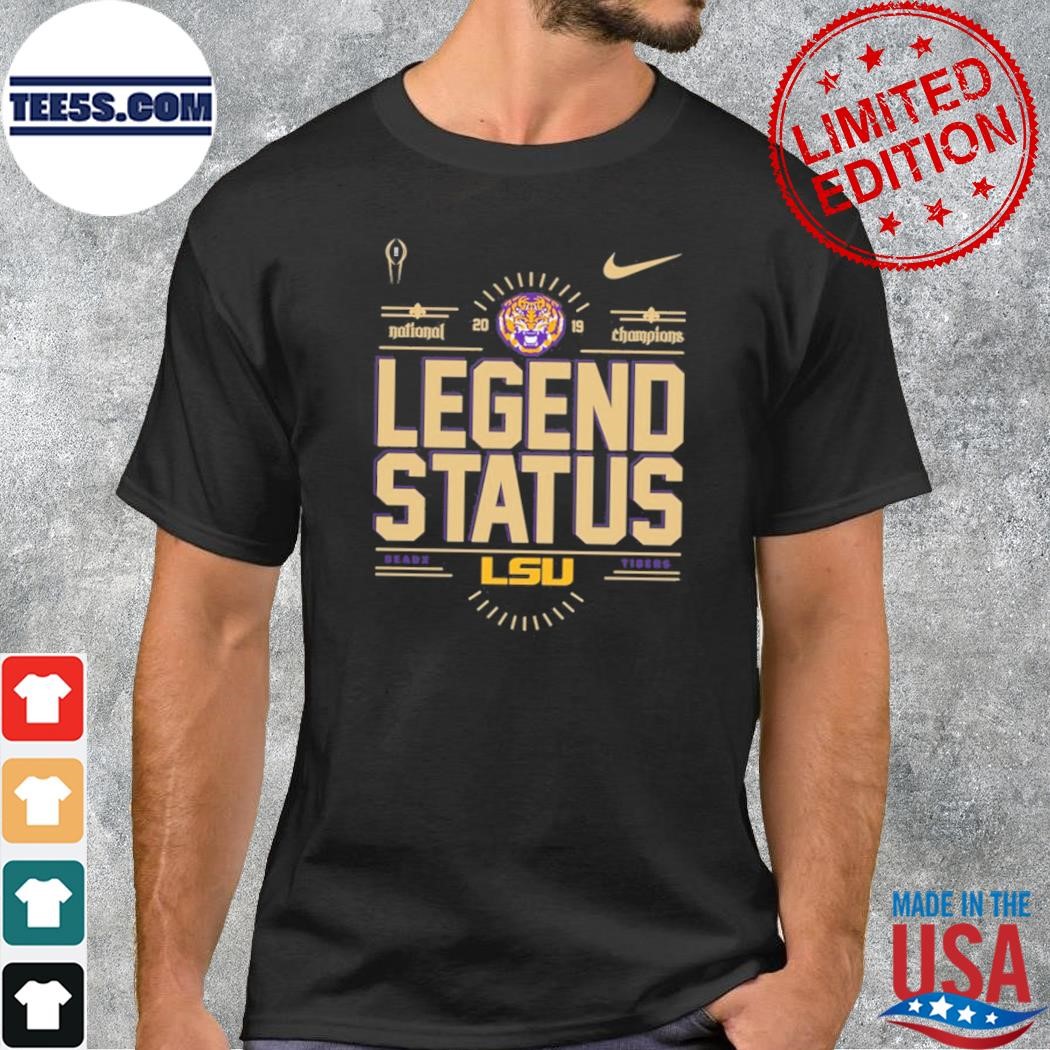 Lsu championship legend status national champions 2019 best vintage sport for you shirt