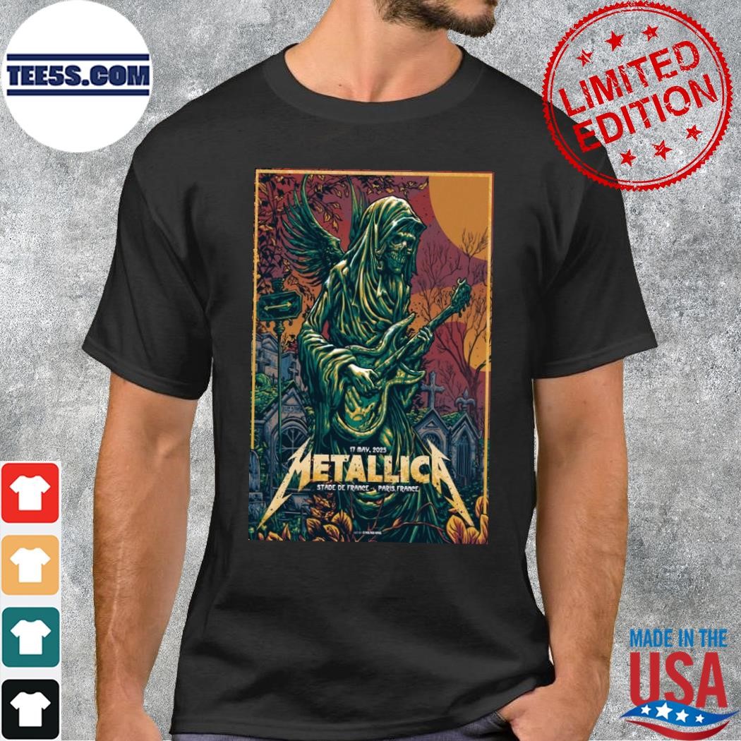 Metallica m72 may 17 2023 paris France european tour poster shirt