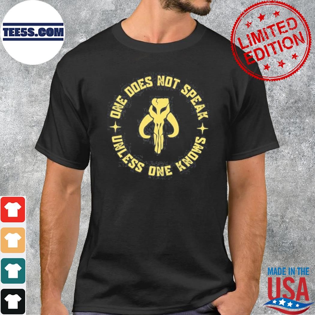 Official one does not speak unless one knows shirt