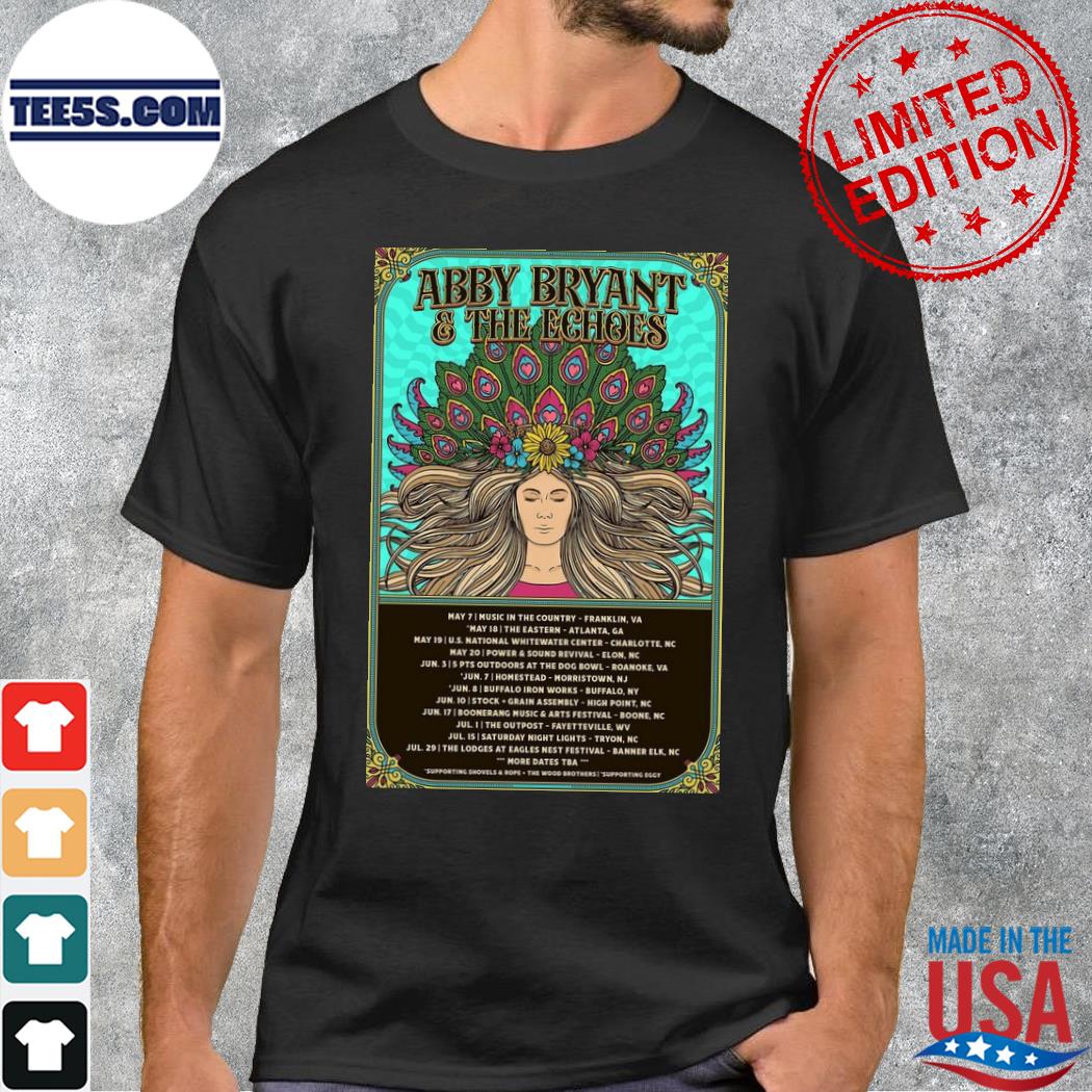 Abby Bryant and the echoes tour 2023 poster shirt