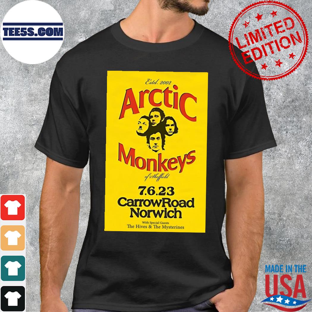 Arctic monkeys carrow road norwich 7.6.23 shirt