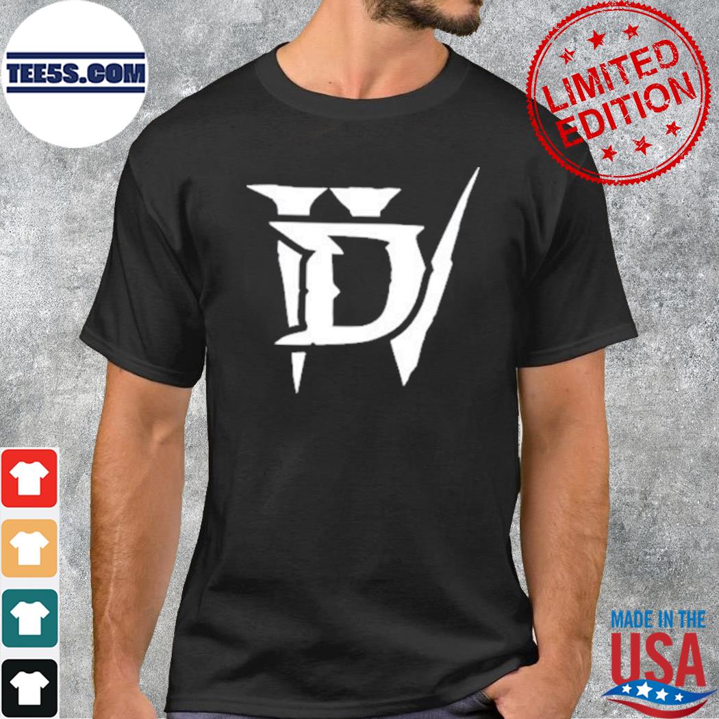 Diablo iv white icon logo shirt
