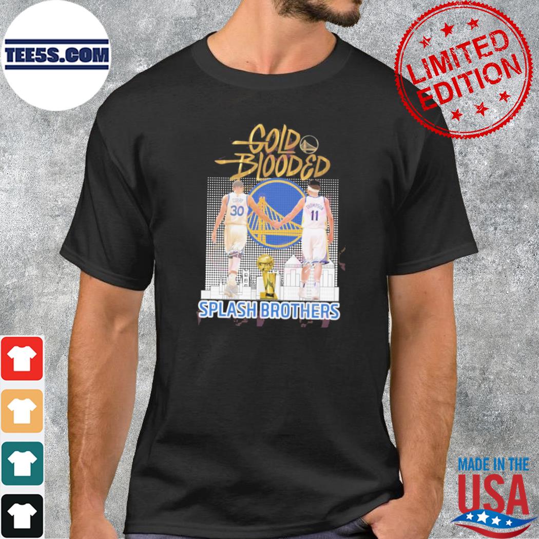 Gold blooded splash brothers tee shirt