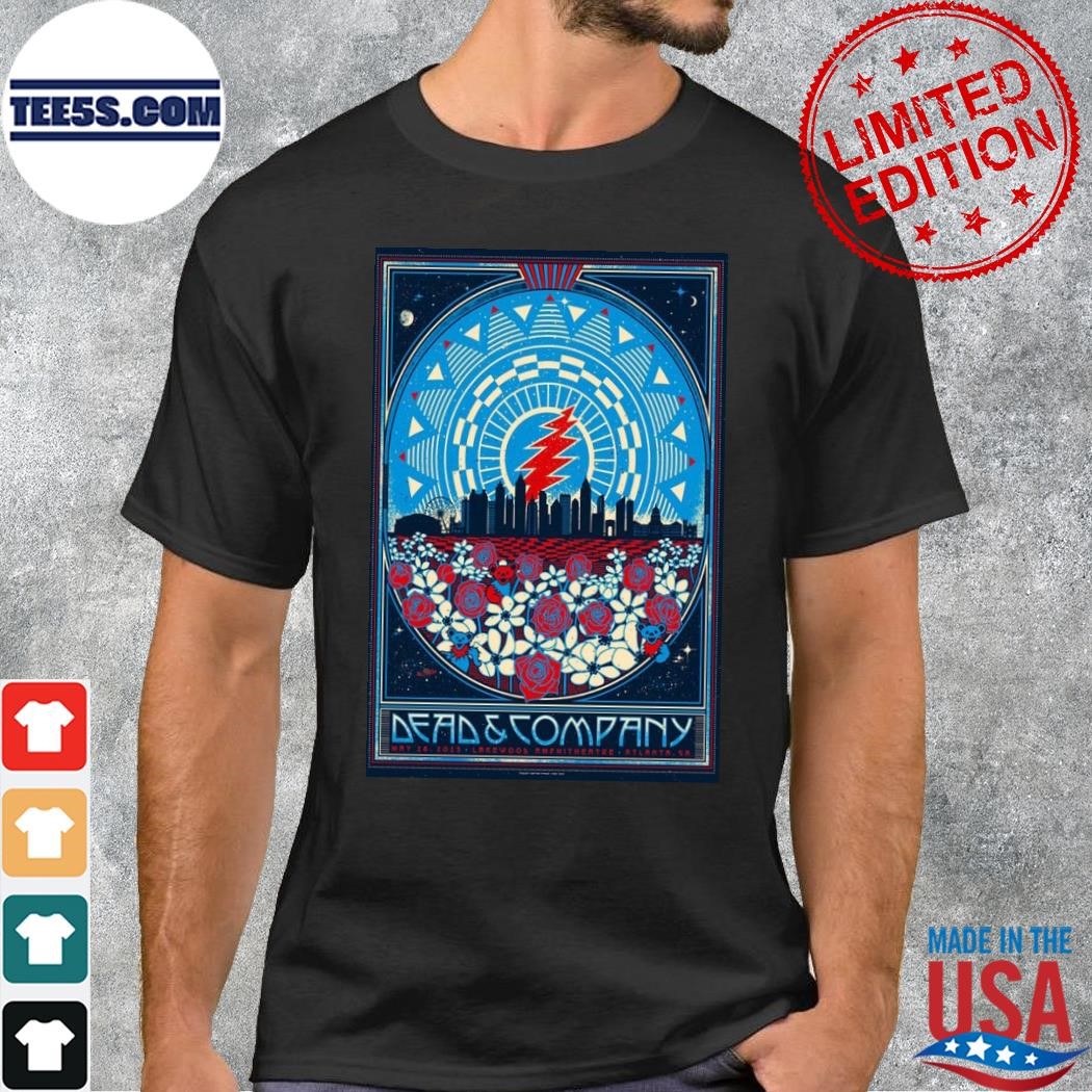 Dead and company summer tour may 28 2023 in atlanta ga event poster shirt