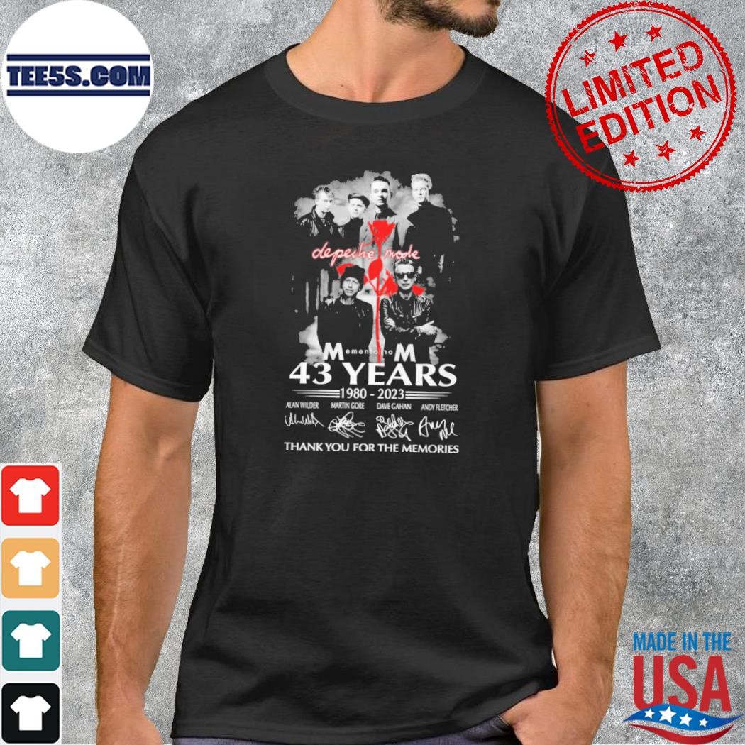 Depeche mode 43 years 1980-2023 thank you for the memories shirt