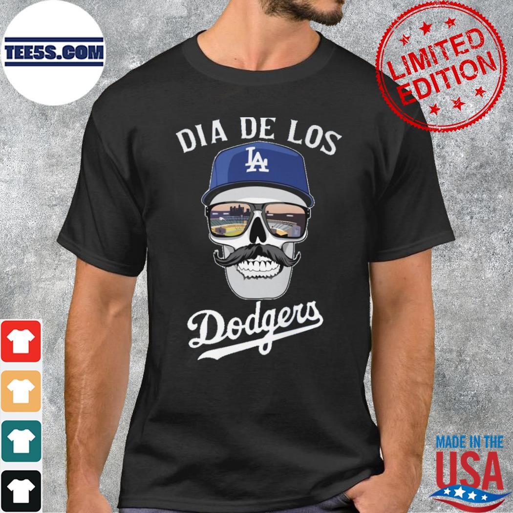 Dia De Los Dodgers Skull T-Shirt