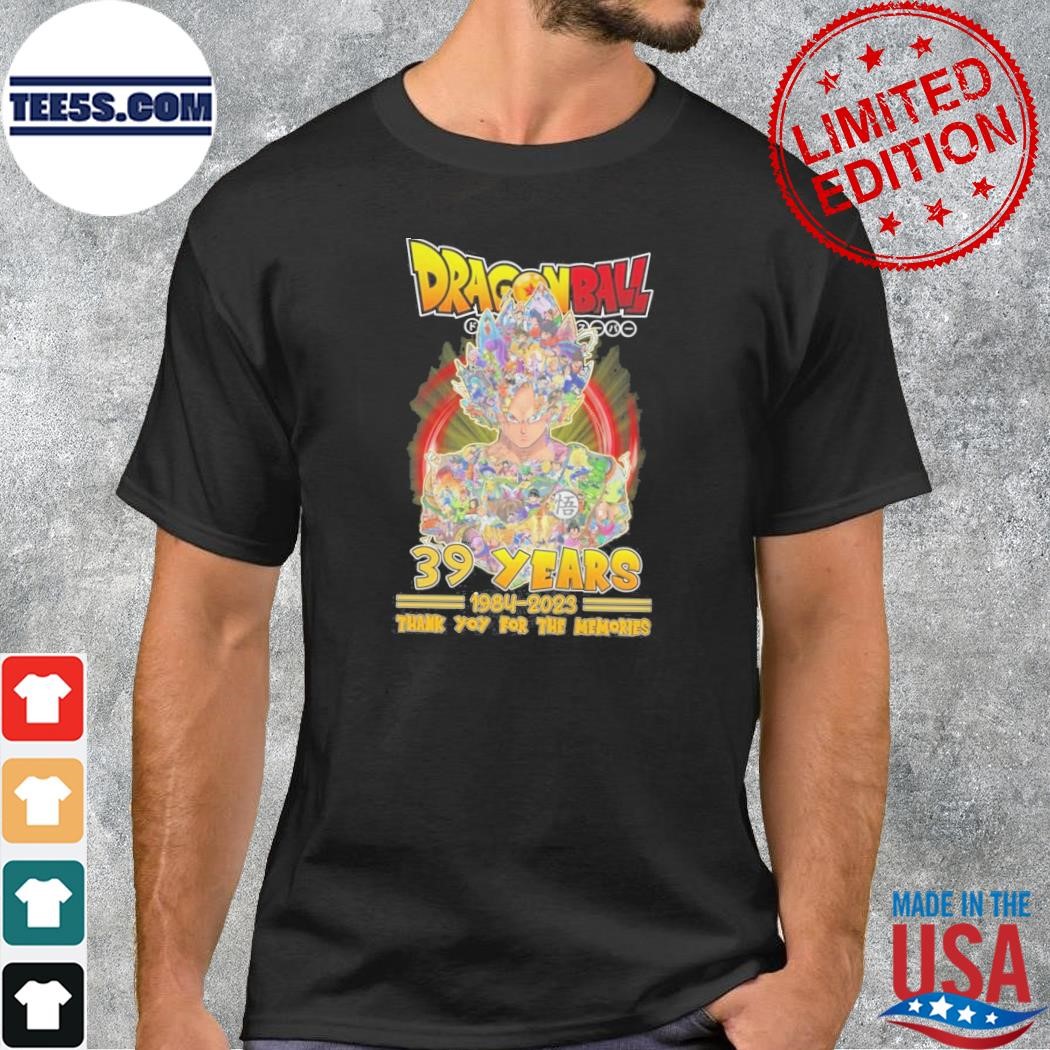 Dragonball 39 years 1984-2023 thank you for the memories shirt
