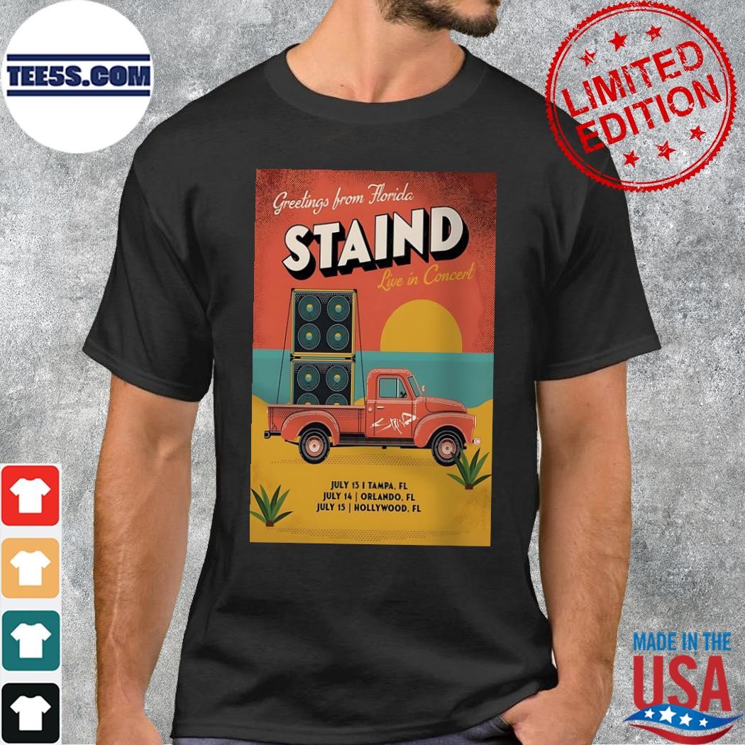 Greetings from Florida staind live in concert poster shirt
