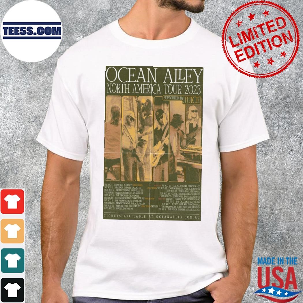 Ocean alley poster tour north America 2023 shirt