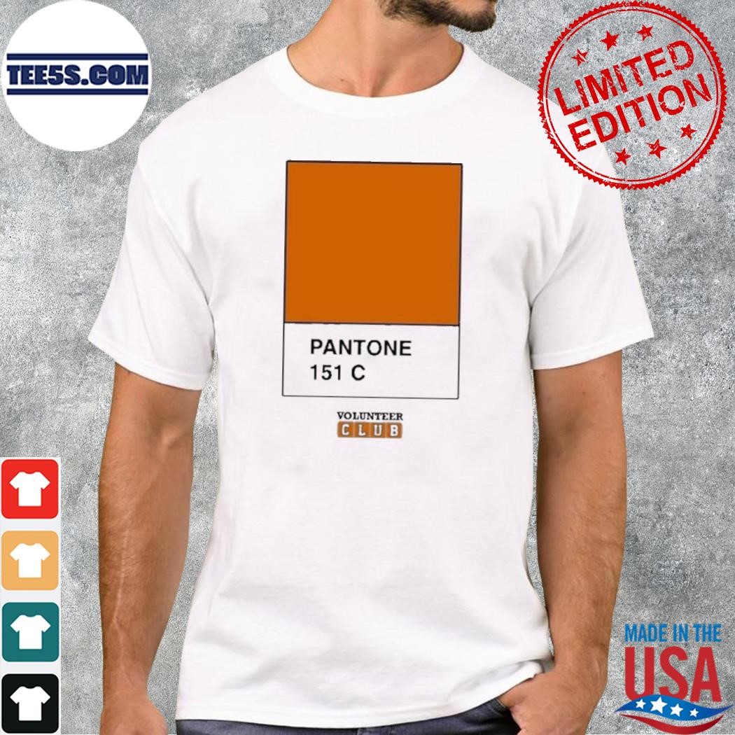 The right orange pantone 151 c volunteer club shirt