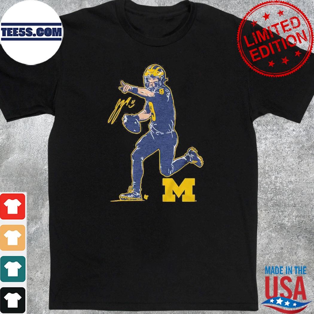2023 Michigan Football Jj Mccarthy Superstar Pose Shirt