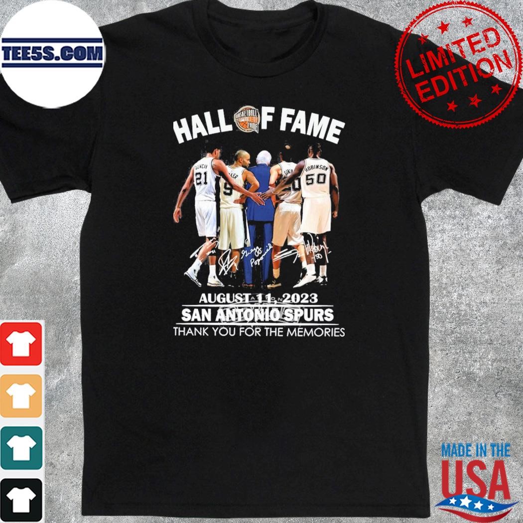 2024 Hall of fame august 11 2023 san antonio spurs thank you for the memories shirt