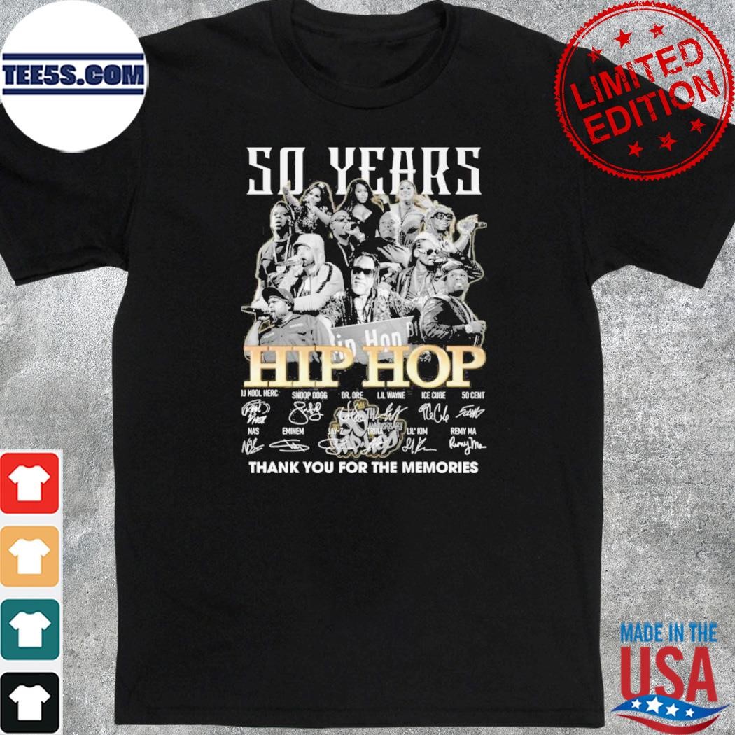 50 years hip hop signature thank you for the memories shirt