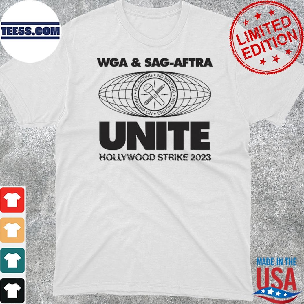 Adam conover wga and sag-aftra unite hollywood strike 2023 shirt