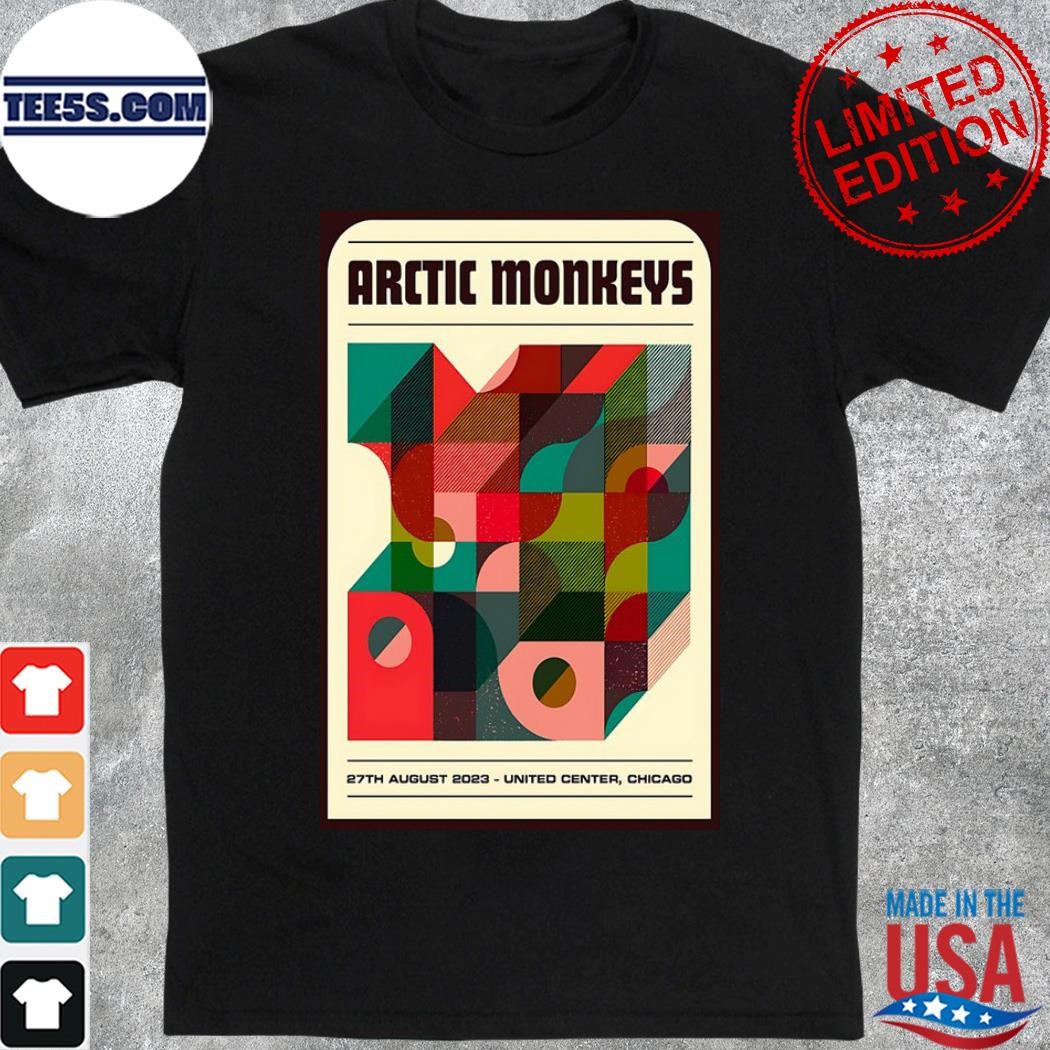 Arctic monkeys united center aug 27 2023 chicago show poster shirt