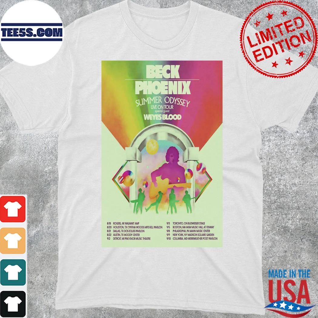 Beck and phoenix summer odyssey tour poster shirt