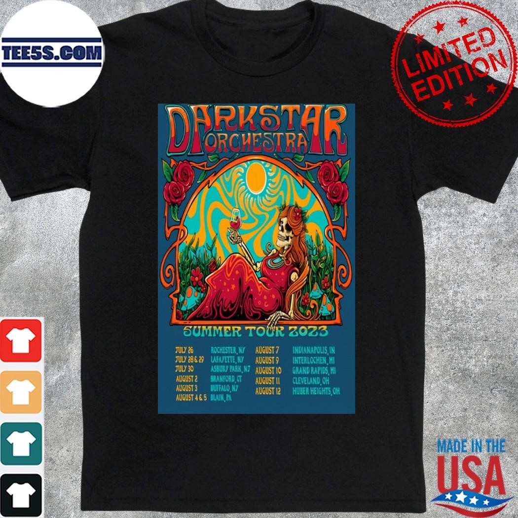 Dark star orchestra band show summer july and august 2023 tour poster shirt