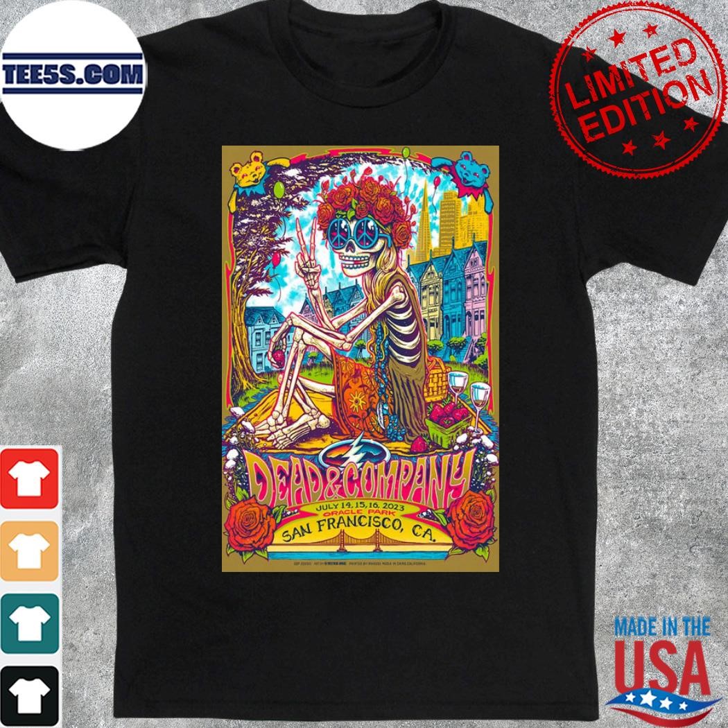 Dead and company 2023 san francisco California tour event poster shirt