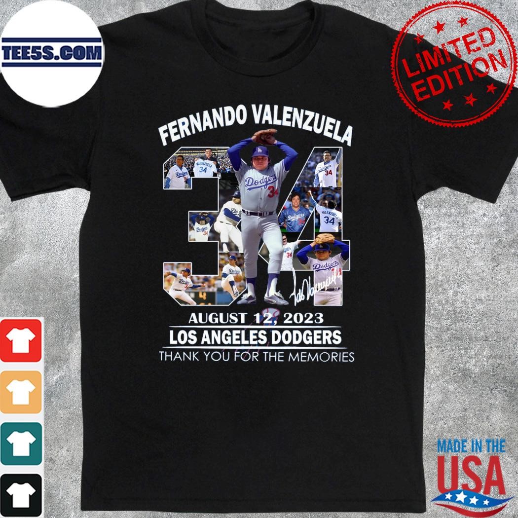 Fernando Valenzuela Los Angeles Dodgers 2023 Memories Shirt