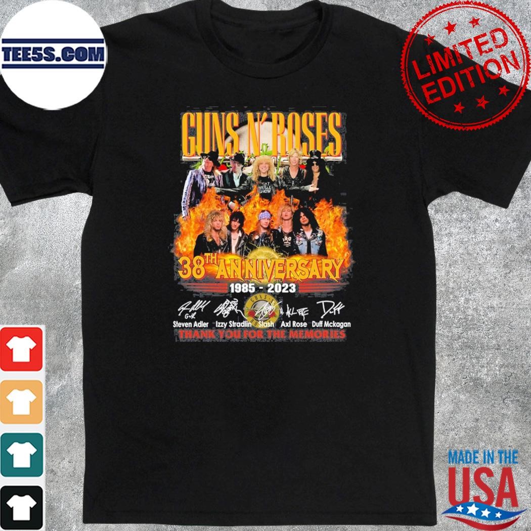 Guns N’ Roses 38th Anniversary 1985 – 2023 Thank You For The Memories Unisex T-Shirt