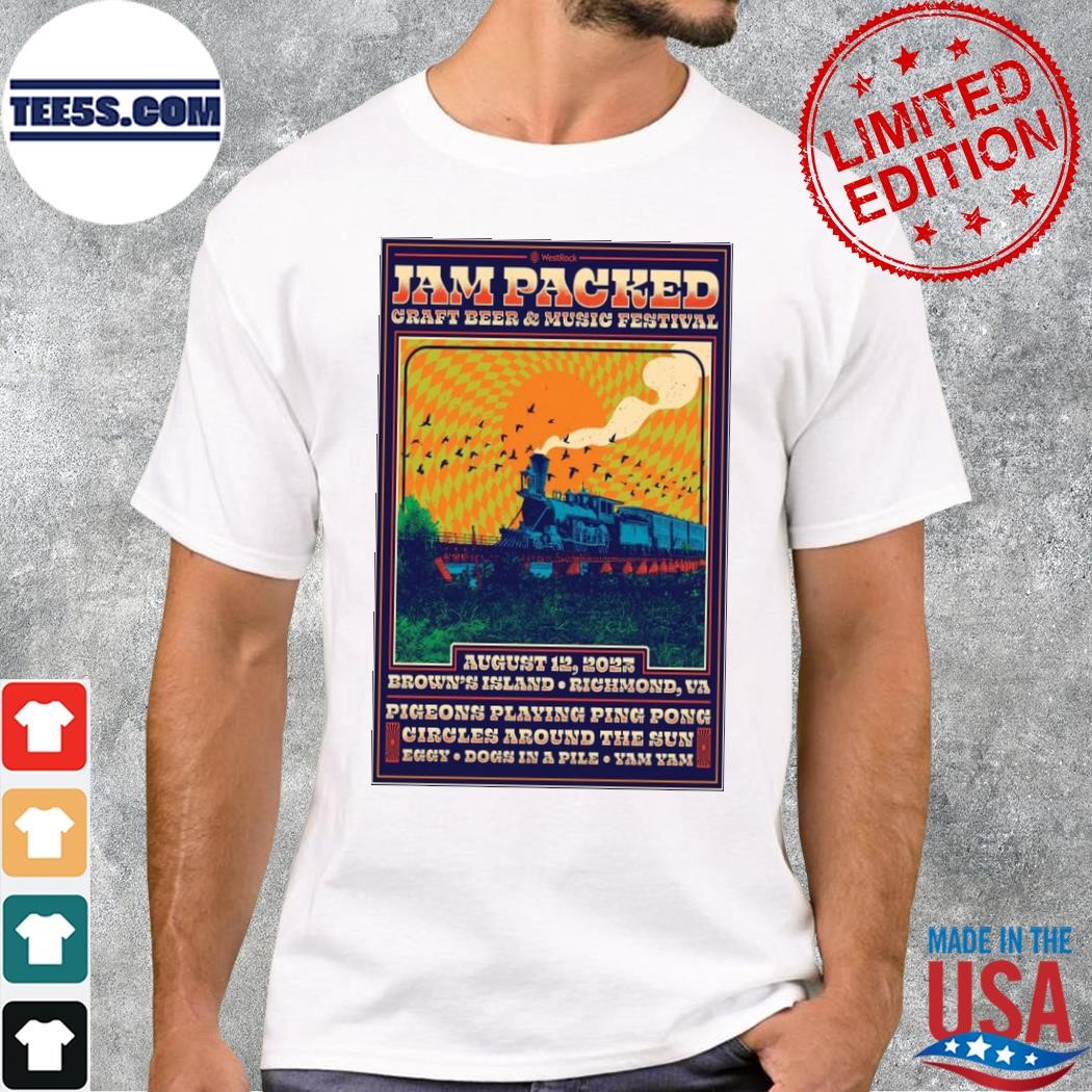Jam packed festival richmond august 12th 2023 poster shirt