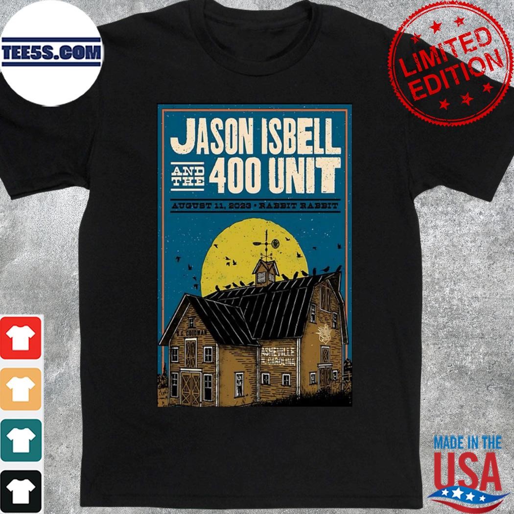 Jason isbell and the 400 unit tour 2023 rabbit rabbit poster shirt