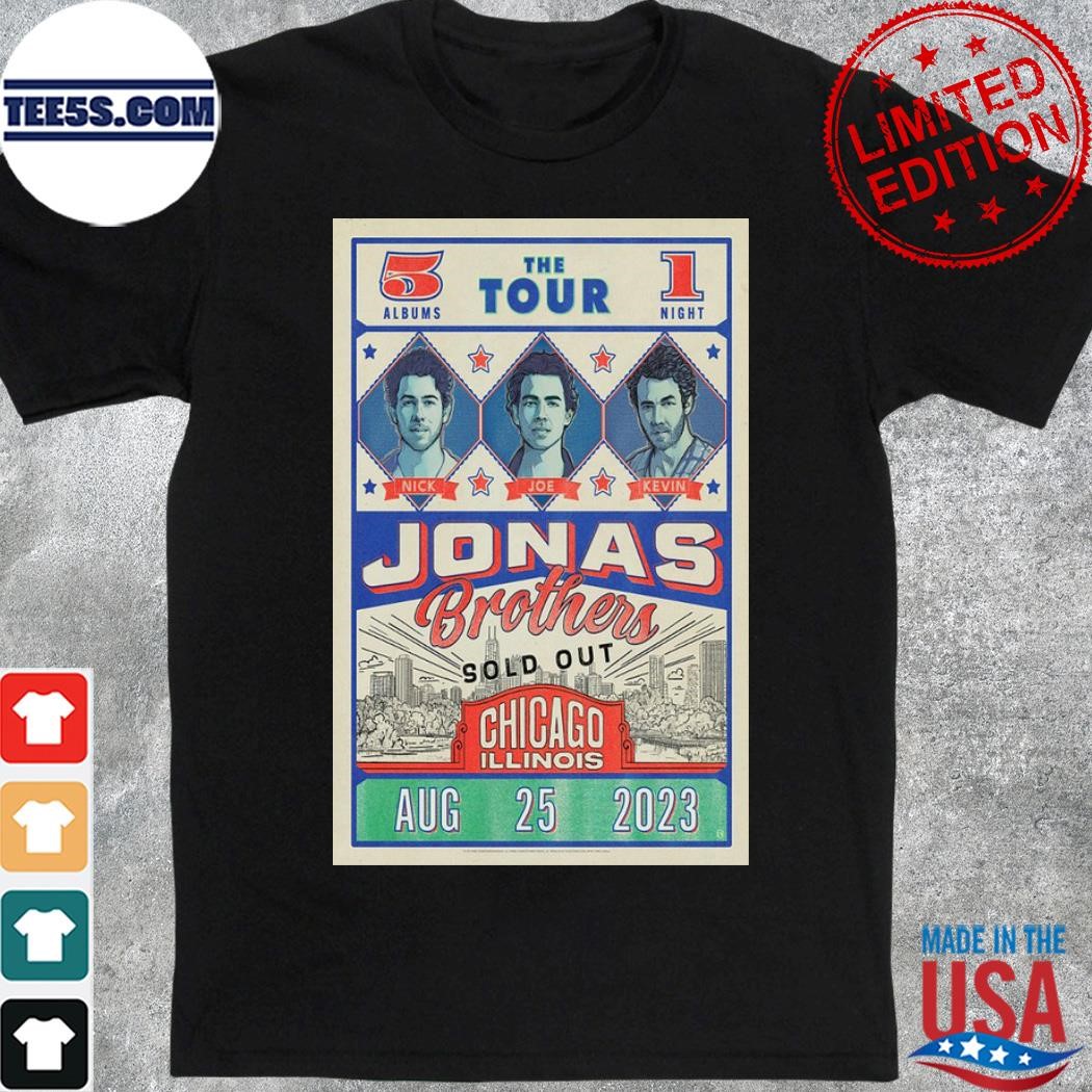 Jonas Brothers August 25, 2023 Wrigley Field, Chicago, IL Poster shirt