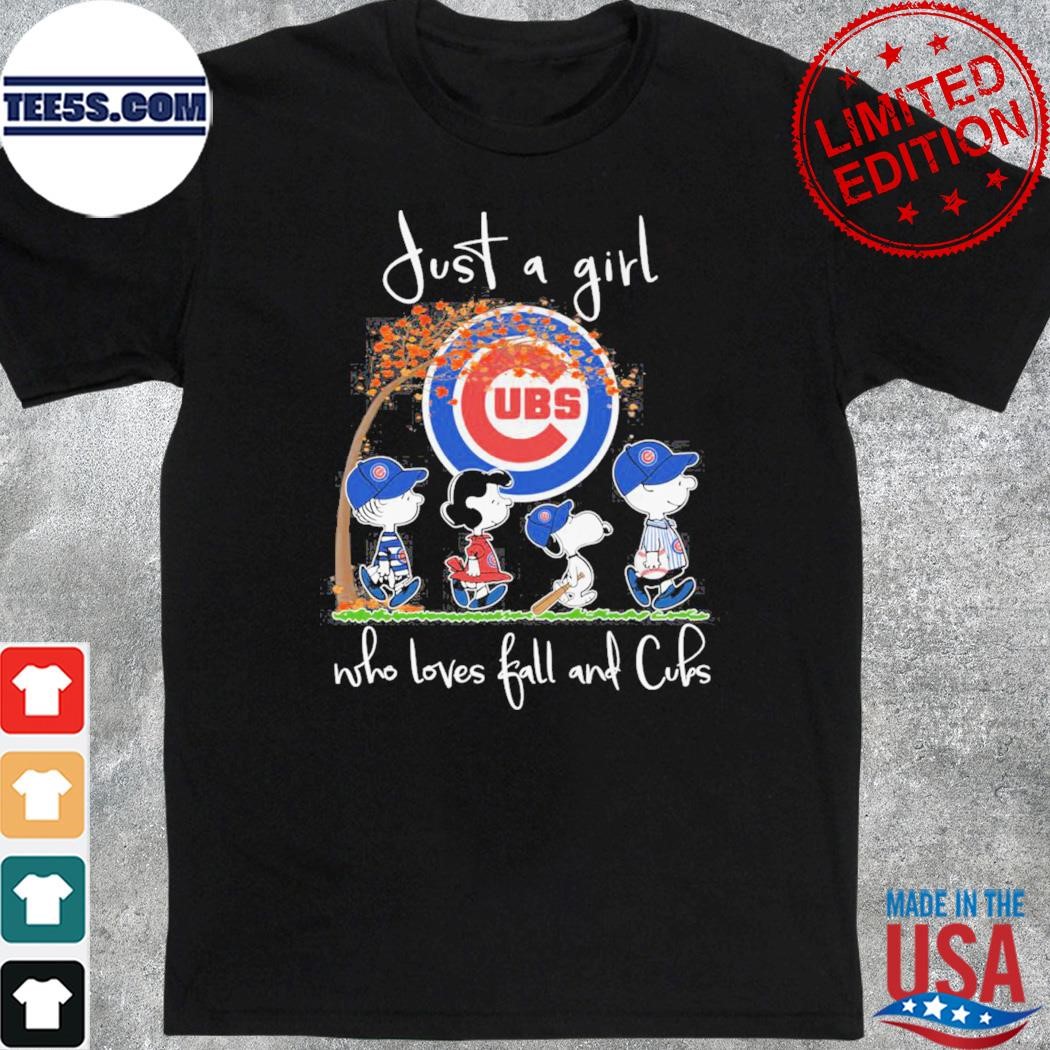 Just a girl who loves fall and Cubs shirt