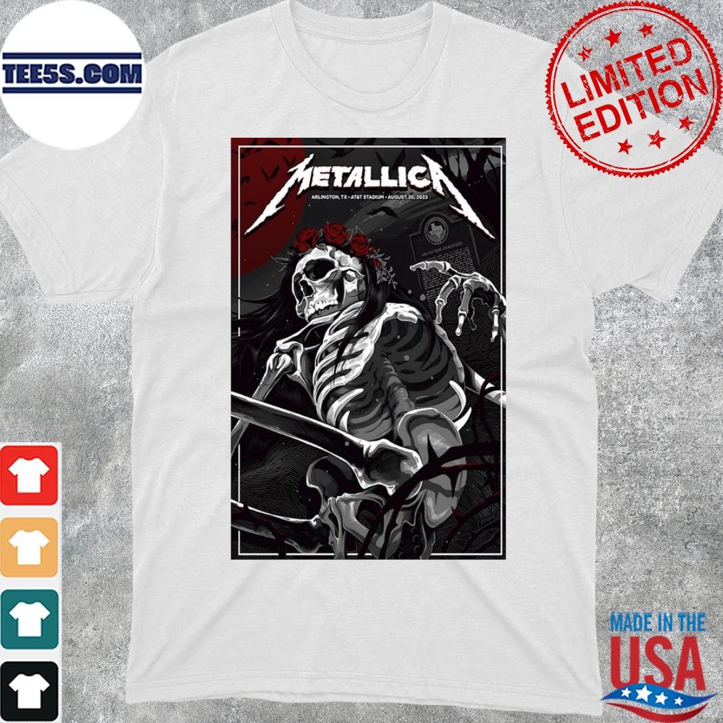 Metallica August 20, 2023 AT&T Stadium Arlington, TX Poster shirt