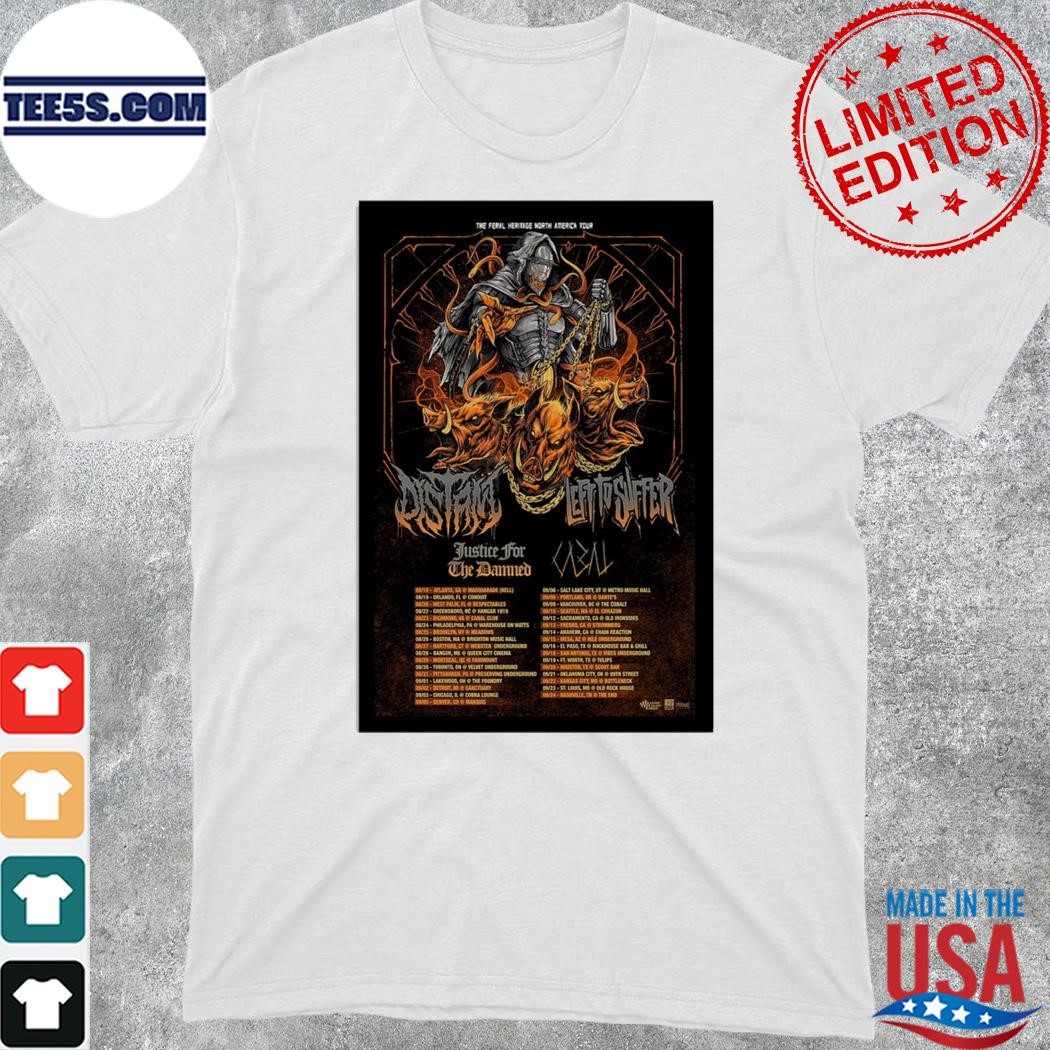 Official distant and left to suffer North America tour 2023 art poster design t-shirt