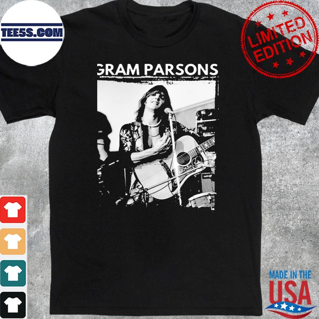 Official gram parsons singer 07 photo design t-shirt