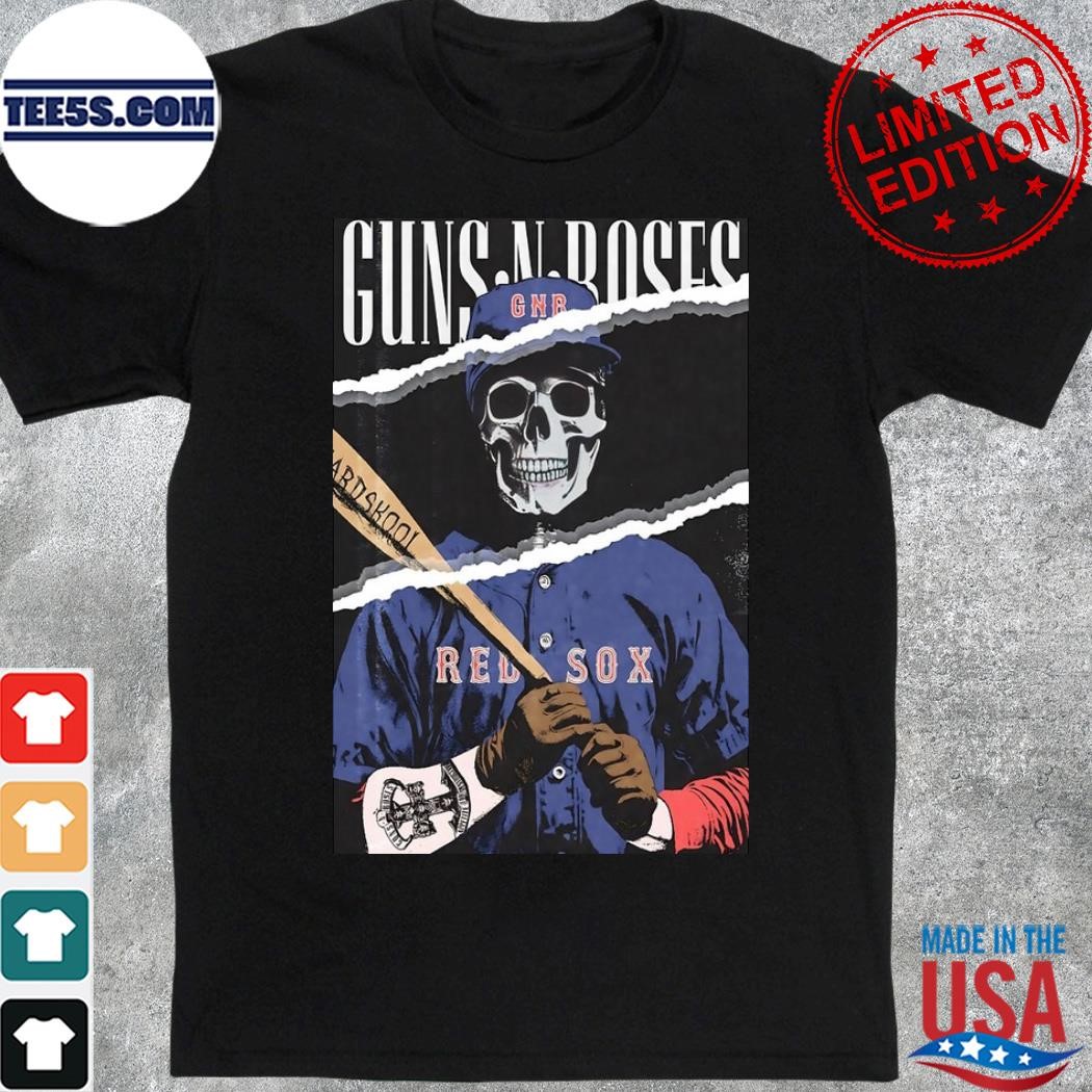 Official guns N' Roses 8.21.23 Fenway Park Boston, MA Poster Shirt