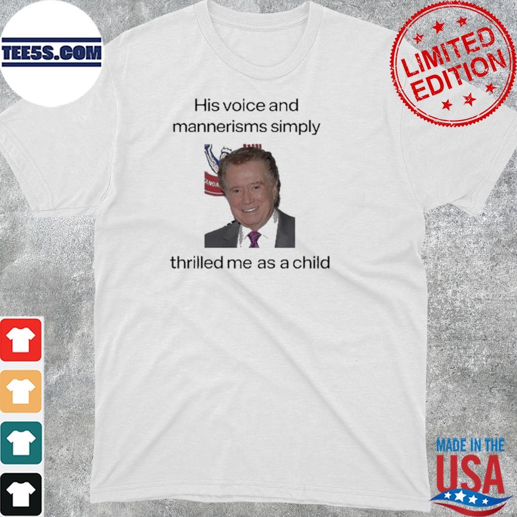 Official his voice and mannerisms simply thrilled me as a child photo design t-shirt