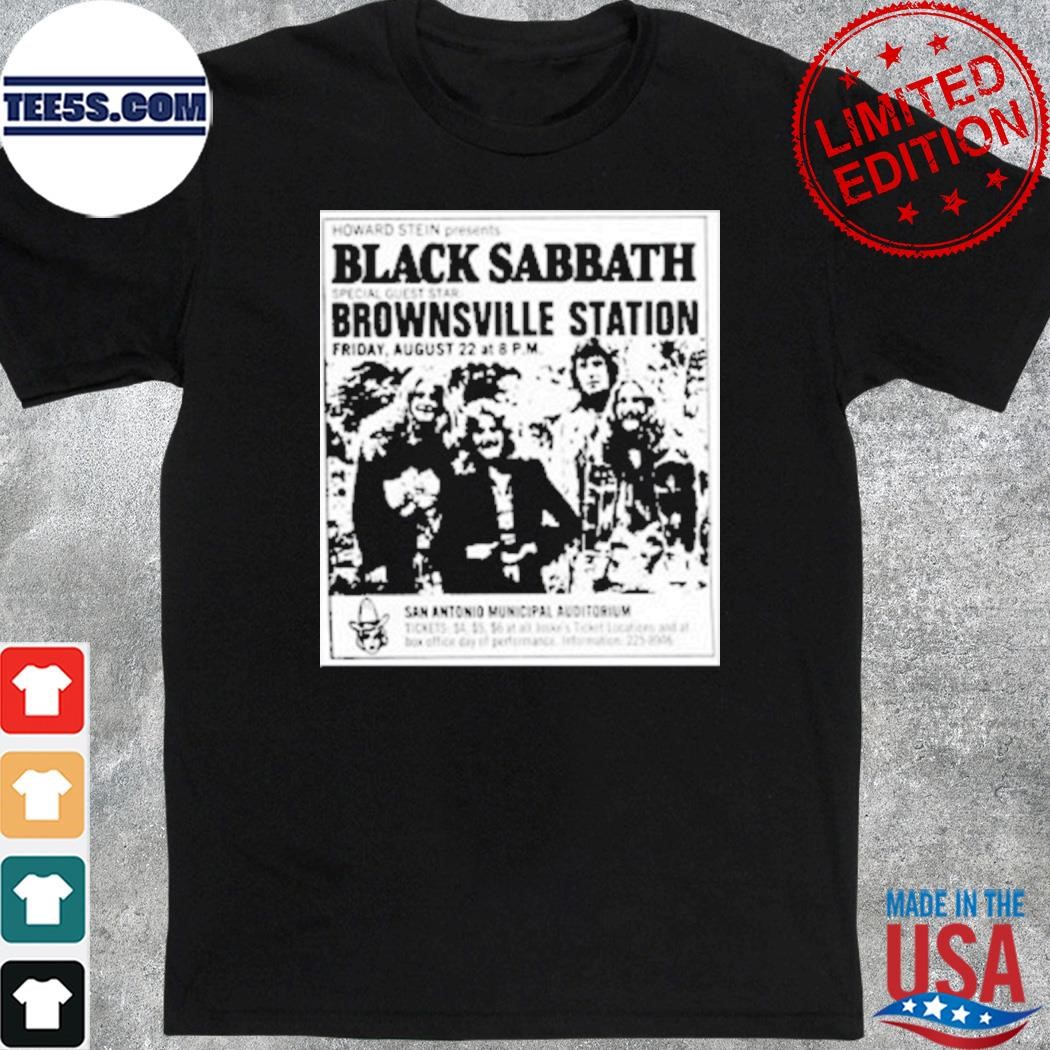 Official howard stein present black sabbath brownsville station art design t-shirt