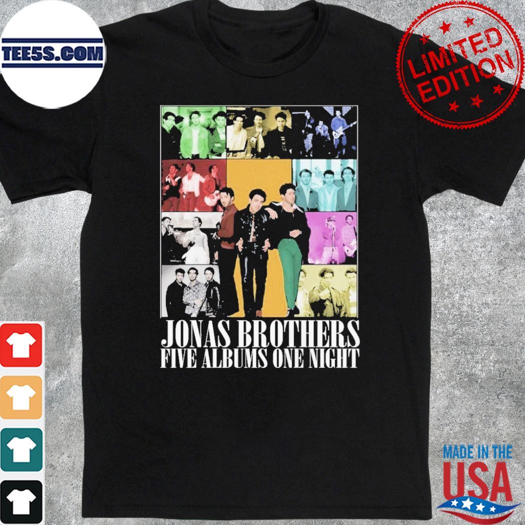 Official jonas Brothers Five Albums One Night Shirt